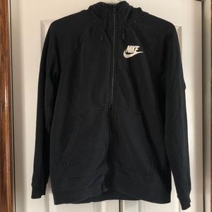 Black Nike Zip-Up Hoodie 🖤🤍